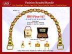 Wholesale Handbag Handle HH-Pxx-447 With Carved Barrel Beads, Flower Drum Bali Beads