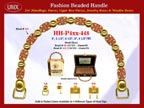 Wholesale Handbags Handles HH-Pxx-448 With Round Metal Beads, Flower Tube Bali Beads