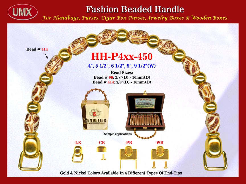 The wholesale handbag handles are fashioned from mixed art crafted Bali beads, symbolic Bali beads.