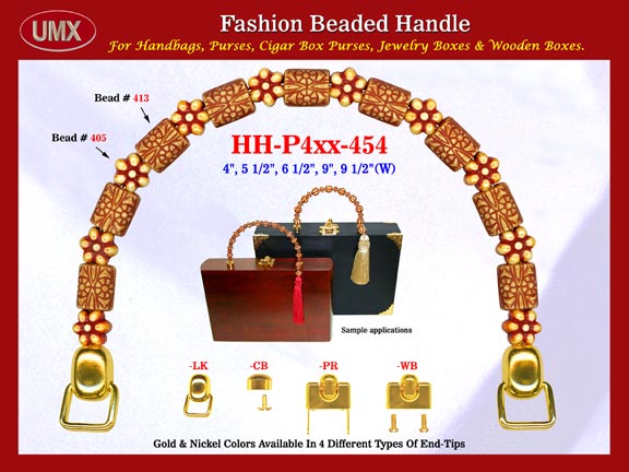 The wholesale purse handles are fashioned from mixed decorative beads and sun flower beads.