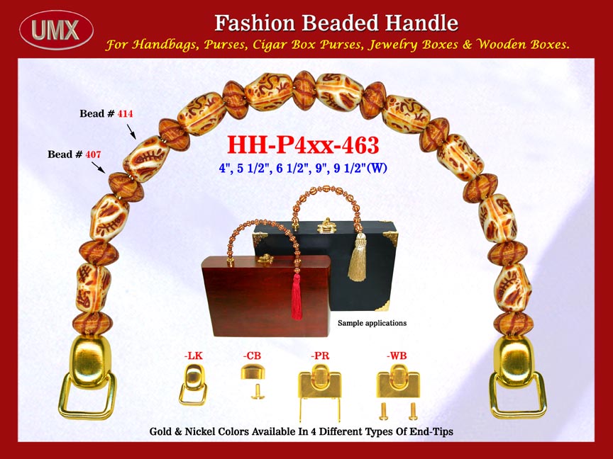The wholesale custom jewelry boxes handles are fashioned from mixed wholesale crafted beads and wholesale seashell beads.