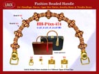 Wholesale Dog Purse Handle Supply: HH-Pxx-474 With Wholesale Bali Flower Ring Beads and Wholesale Bali Drum Beads