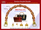 Wholesale Wooden Purses Handle Supply: HH-Pxx-475 With Wholesale Bali Flower Drum Beads and Wholesale Bali Nugget Beads