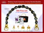 Onix Gemstone Beads, Acrylic Onix Gemstone Beads For Women's Personalized Handbag Handle: HH-Pxx-520