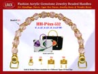 Agate Gemstone Beads, Acrylic Agate Beads For Women's Luxury Handbag Handle: HH-Pxx-532