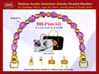 Amethyst Jewelry Beads, Acrylic Amethyst Beads For Women's Formal Handbag Handle: HH-Pxx-541