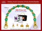 Emerald Jewelry Beads, Acrylic Emerald Beads For Women's Evening Handbag Handle: HH-Pxx-542