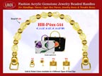 Citrine Jewelry Beads, Acrylic Citrine Beads For Women's Pocketbook Handbag Handle: HH-Pxx-544