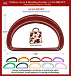 Handbag Purse Handle AP-050: Stylish Brown Color Plastic Handbag handles