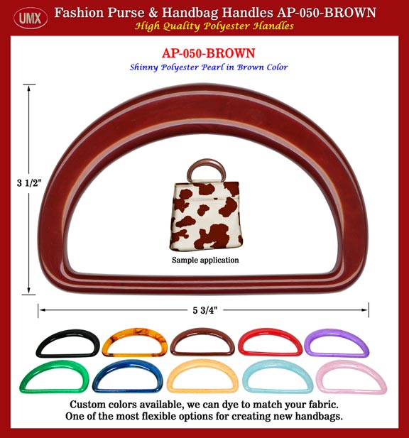 Handbag Handle AP-050: Stylish Brown Color Plastic Purse handles
