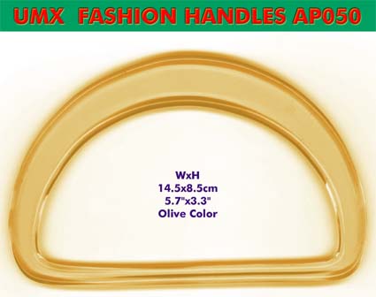 olive color plastic handbag handles