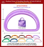 Handbag Handle AP-050: Stylish Purple Color Plastic Purse handles