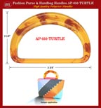 Handbag Handle AP-050: Stylish Turtle Color Plastic Purse handles