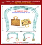 Cigar Purse Handle AP-064-Light Blue: Stylish Light Blue Color Plastic Box Handbag Handles