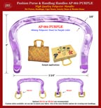 Cigar Purse Handle AP-064-Purple: Stylish Purple Color Plastic Handbag Handles