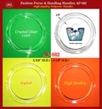 AP-082 dyable clear color round shape plastic handle