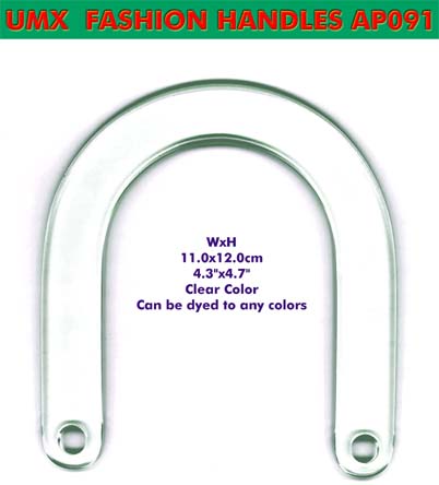 dyeable clear color fashion handbag handles