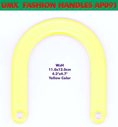 YELLOW COLOR PLASTIC HANDBAG HANDLE