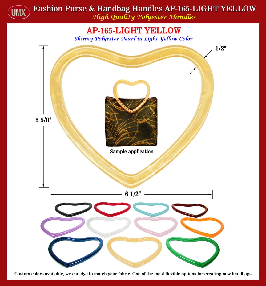 Designer Purse Handle AP-165-Light Yellow: Stylish Light Yellow Color Designer handbag Handles