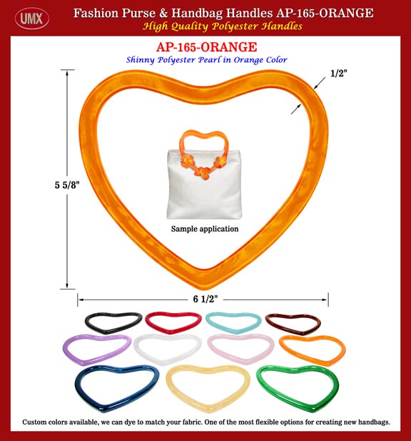 Designer Purse Handle AP-165-Orange: Stylish Orange Color Designer handbag Handles