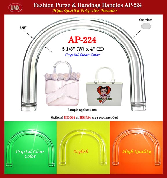 Handbag, Purse: Clear Color Handbag Handle AP-224