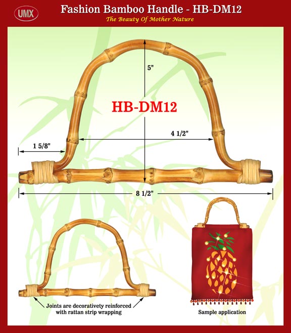 Stylish purse, handbag bamboo handle HB-DM12