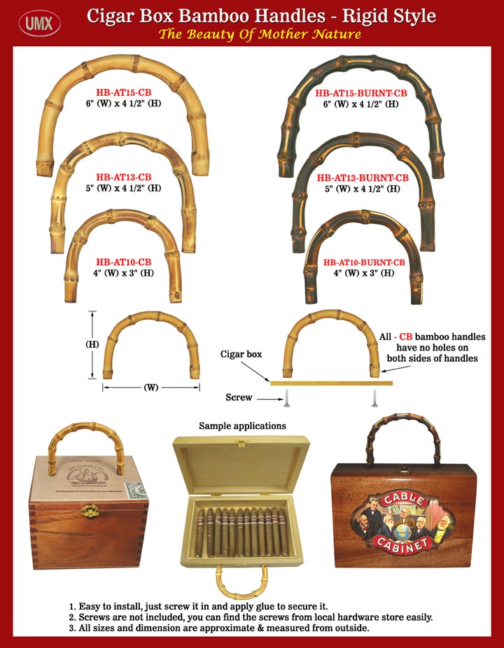 Cigar Box Purse Bamboo Handle: Cigar Box Bamboo Handles for Fashion Cigarbox Purses and Handbags