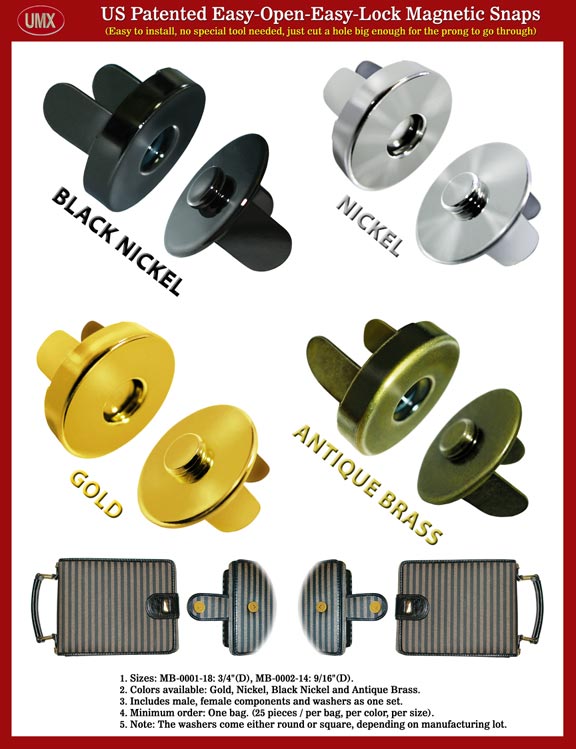 Magnetic Buttons, Magnetic Snaps, Magnetic Fastener, Magnetic