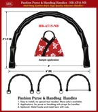 HB-AT15-NB Fashion Purse and Handbag Handles- Bamboo Style