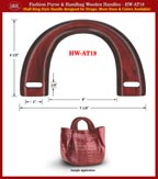 Fashion Purses and Handbags Wooden Handle - Hand made Half-Ring Wood HW-AT19