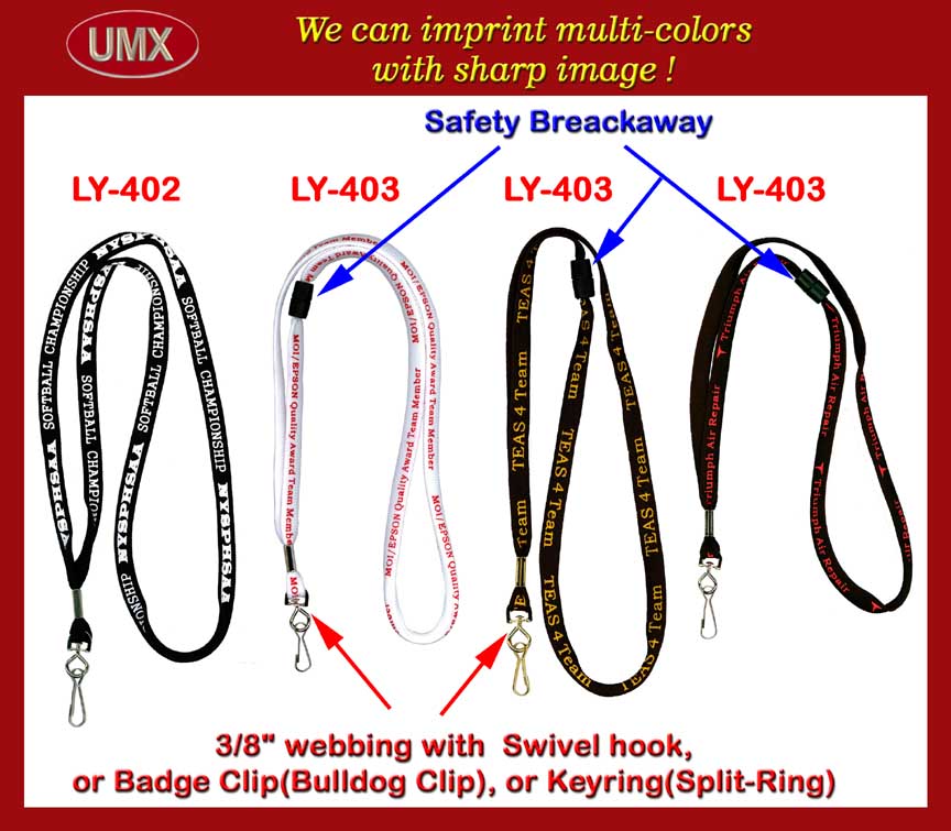 Custom Logo Safety Lanyard with Swivel Hook