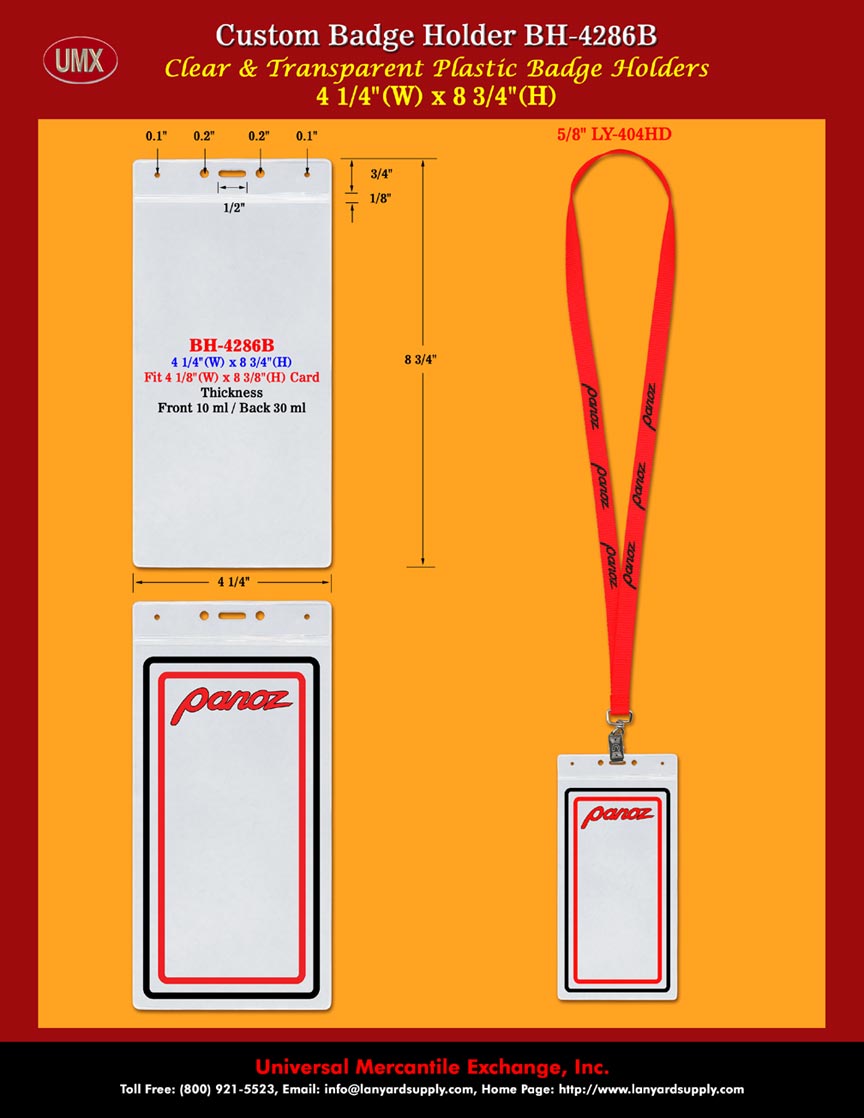 Complete Set of Custom Badge Holders With Custom Logo Imprinted Lanyards with fast delivery
schedule
