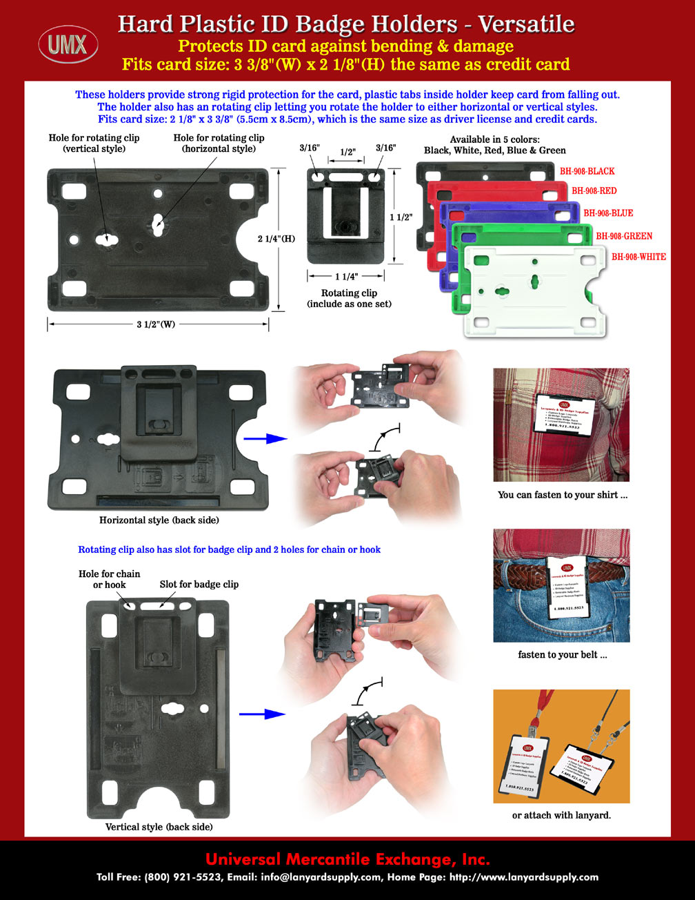 Fully-Compostable Rigid Multi-Card Badge Holder