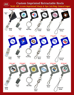 Laser Cut Custom Logo Retractable Badge Reels/Holders/Clips/Keychains