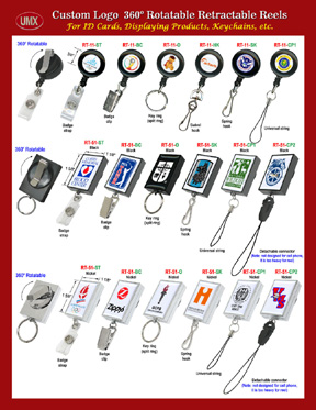 Laser Cut Custom Logo Retractable Badge Reels/Holders/Clips/Keychains