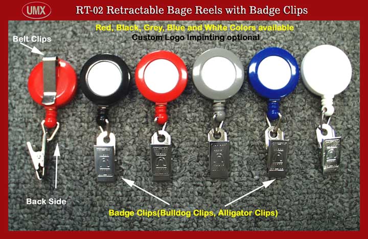 RT-02 Badge clip reels come with badge clips.