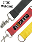 1" Thick and Heavy Duty Plain Color Polyester Strap 2-End Lanyards.