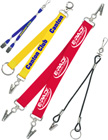 Custom Order 1/8", 3/8", 5/8",3/4" & 1" 3-End Lanyard Over All View. For any custom design, custom length, custom size and custom imprint.