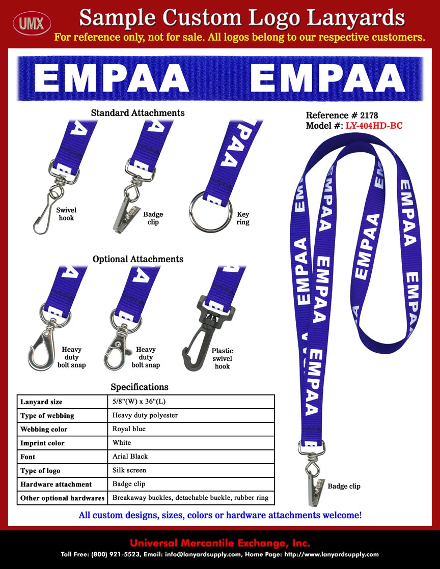 5/8" Custom Printed: EMPAA - Eastern Medicaid Pharmacy Administrators Association Lanyards.