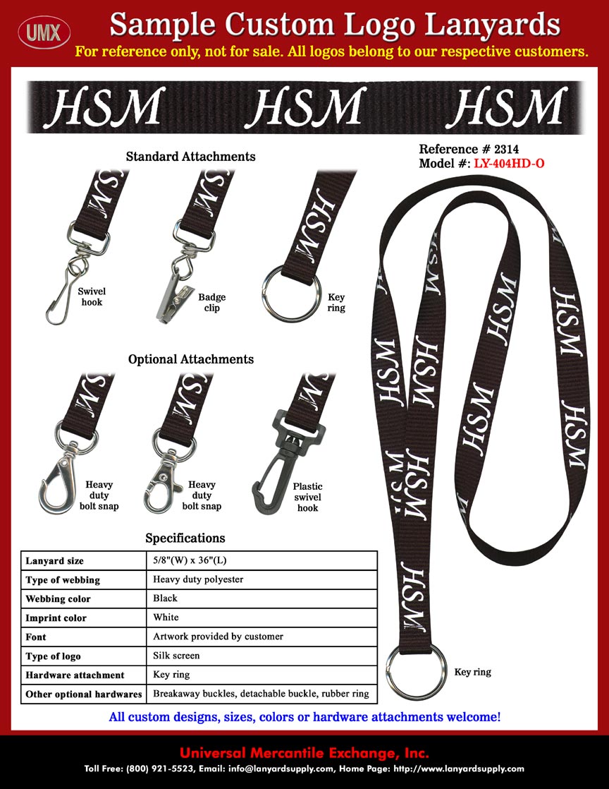 5/8" Custom Printed: Honeywell Security Monitoring - HSM Electronic Security Monitoring Services Lanyards.