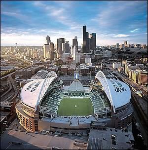 Seahawks Stadium, now called Qwest Field, opened in 2002