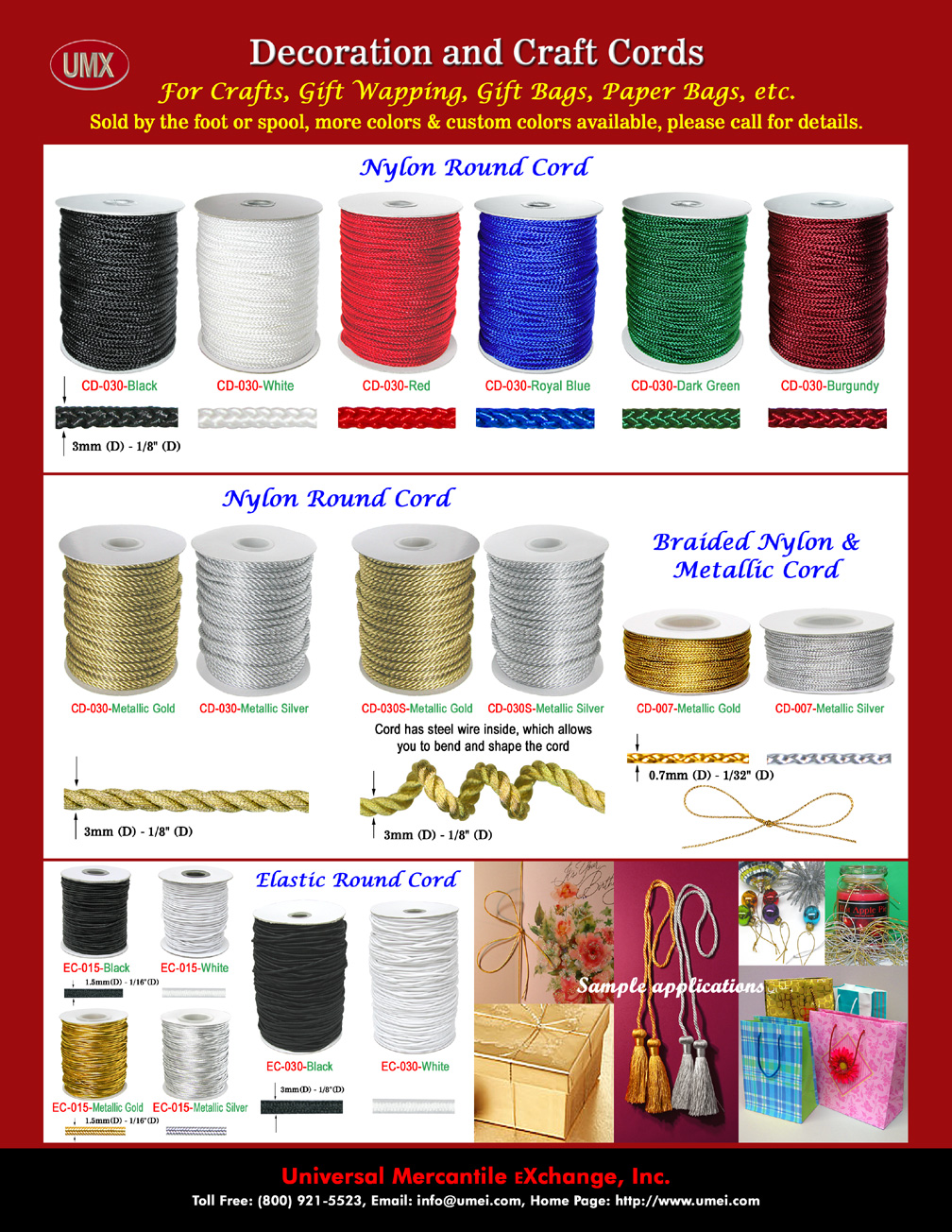 Nylon & Elastic Cords For Lanyard Crafts Making