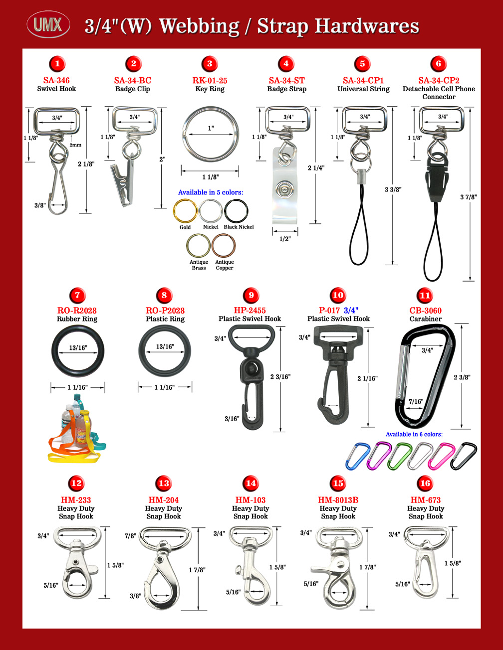 How To Buy Lanyard Hardware For 3/4" Heavy Duty Nylon, Cotton or Polyester Strap Leashes or Lanyards.