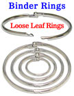 Metal Round Binder Rings or Loose Leaf Ring Binders