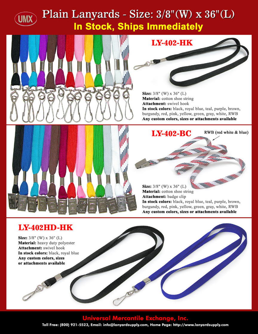 Economic Blank Lanyards - Flat Cotton Lanyard Supplies