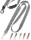 Checkered Flags - Woven Chess Board Lanyards Great For Car Racing Game or Fashion Name Badges.