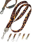 Leopard Lanyards: Leopard Print Lanyards, Rosette Coat Patterns Printed Lanyards.