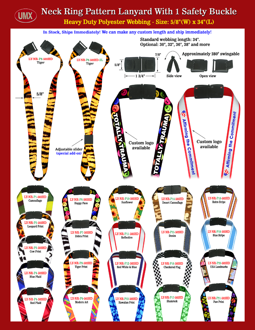 Nhe cool theme pre-printed neck straps, bands or ring lanyards will give you fresh feeling.