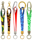 Key Holder Wris Lanyards With Forest Camouflage, Leopard, Cow Print, Blue and Red Plaid, Happy Face, Zebra & Tiger Prints