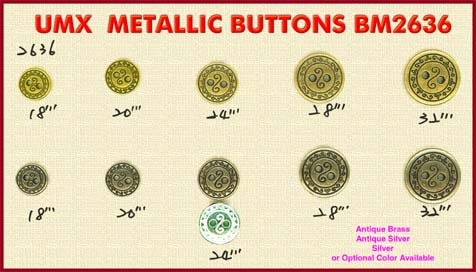 metallic buttons 2636
